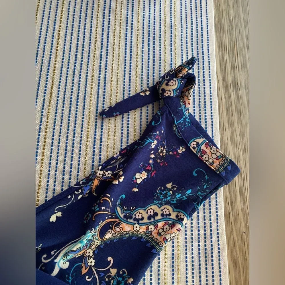 Chico’s Midi Dress Size 1 Colorful  Floral Sheath Shift Stretch